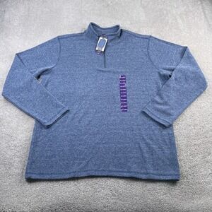 Gap Sweater Mens 2XL XXL Blue Indigo Half Zip Pullover NEW‎ NWT